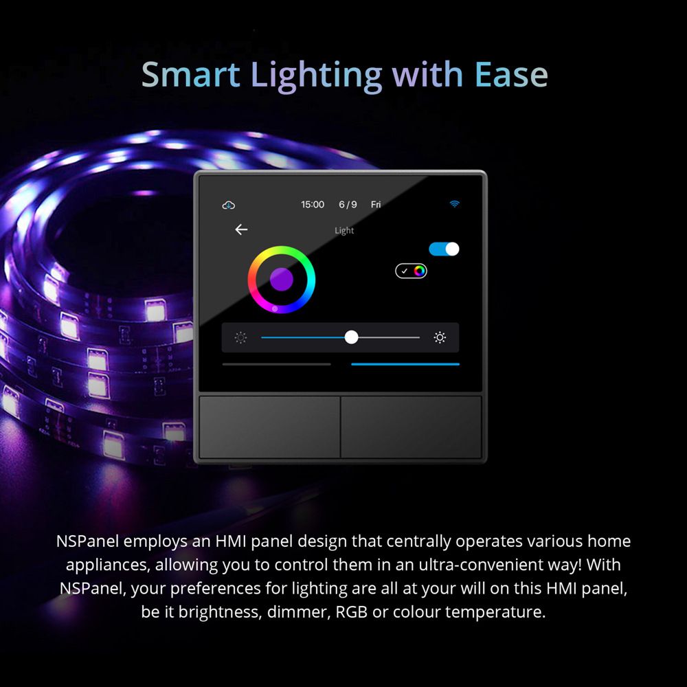 SONOFF NSPanel Interrupteur intelligent scène WiFi contrôle tout-en-un avec écran tactile pour l'automatisation de la maison intelligente