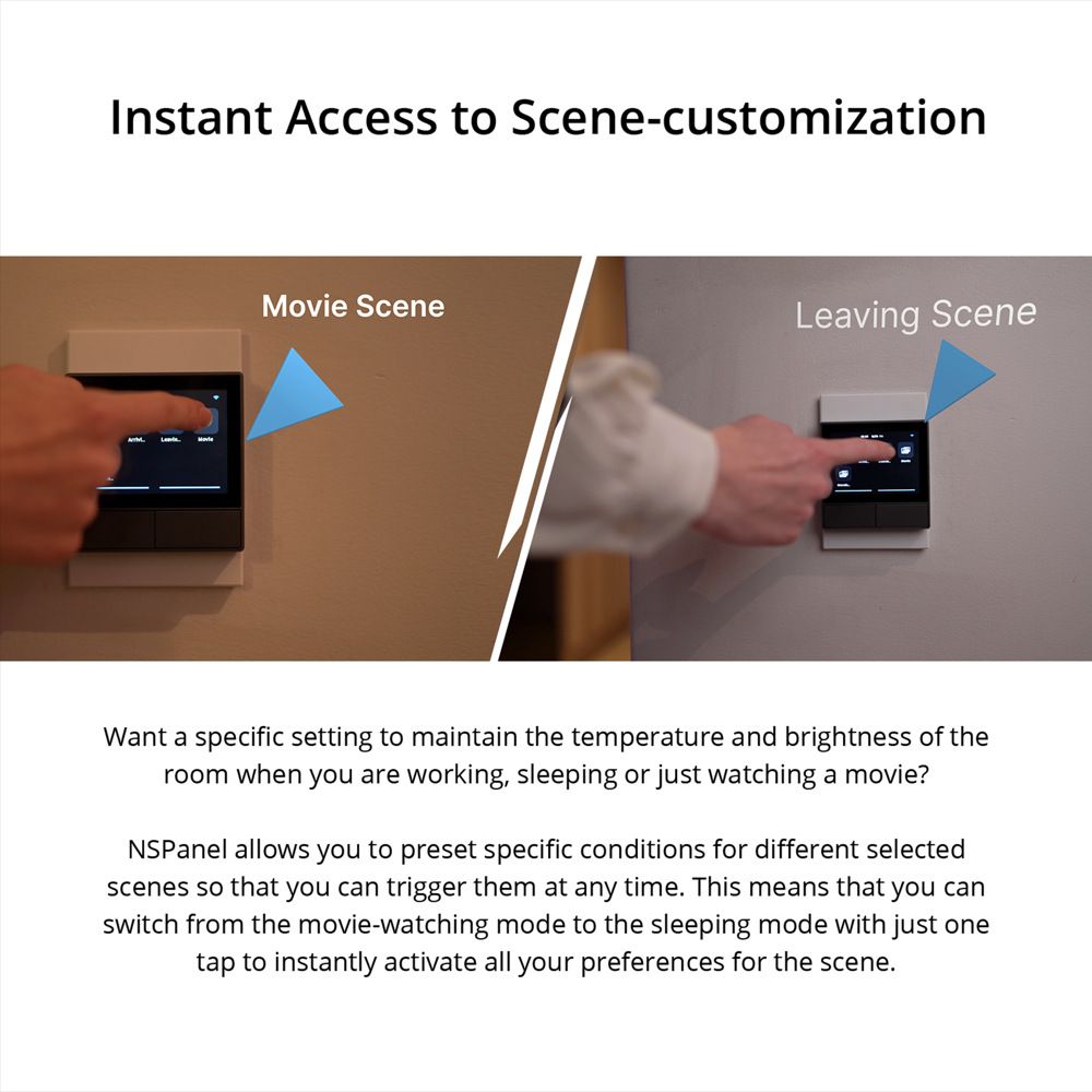 SONOFF NSPanel Interrupteur intelligent scène WiFi contrôle tout-en-un avec écran tactile pour l'automatisation de la maison intelligente