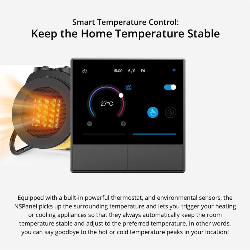 SONOFF NSPanel Interrupteur intelligent scène WiFi contrôle tout-en-un avec écran tactile pour l'automatisation de la maison intelligente