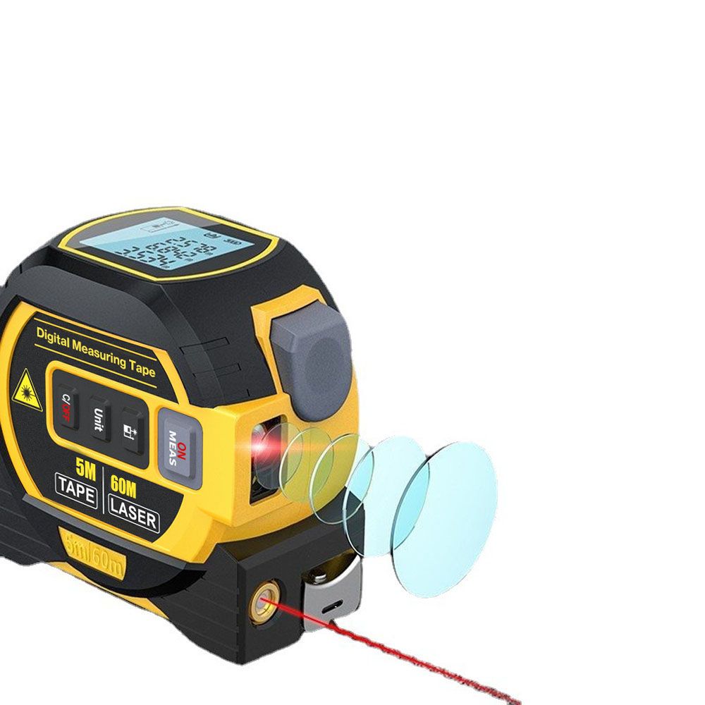Mètre ruban télémètre laser 3 en 1 avec rétroéclairage d'affichage LCD pour architectes, outils de rénovation domiciliaire