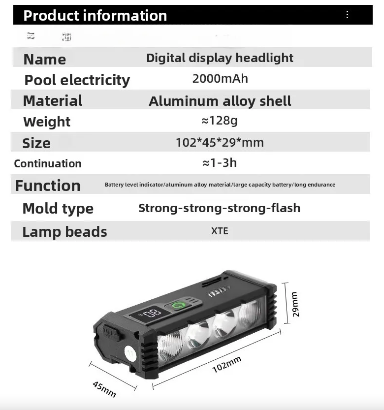 ACRUNU Phare Vélo LED Rechargeable USB 4 Modes | Sécurité Cyclisme, Visibilité Optimale