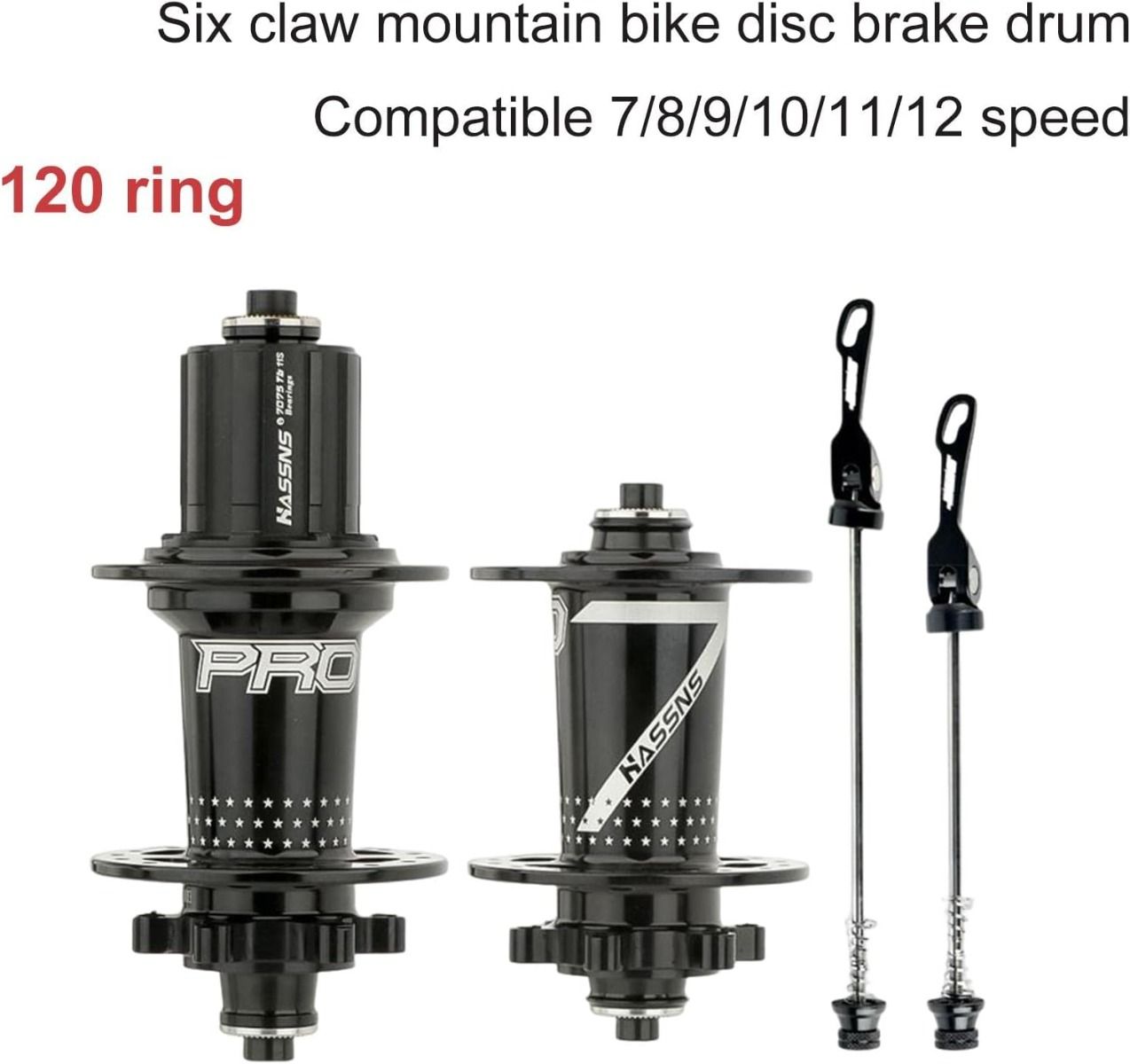 HASSNS PRO7 MTB Hub 32 Holes Bearing Mountain Bike Quick Release Hub 32h Noisy Cube Bicycle Bushings