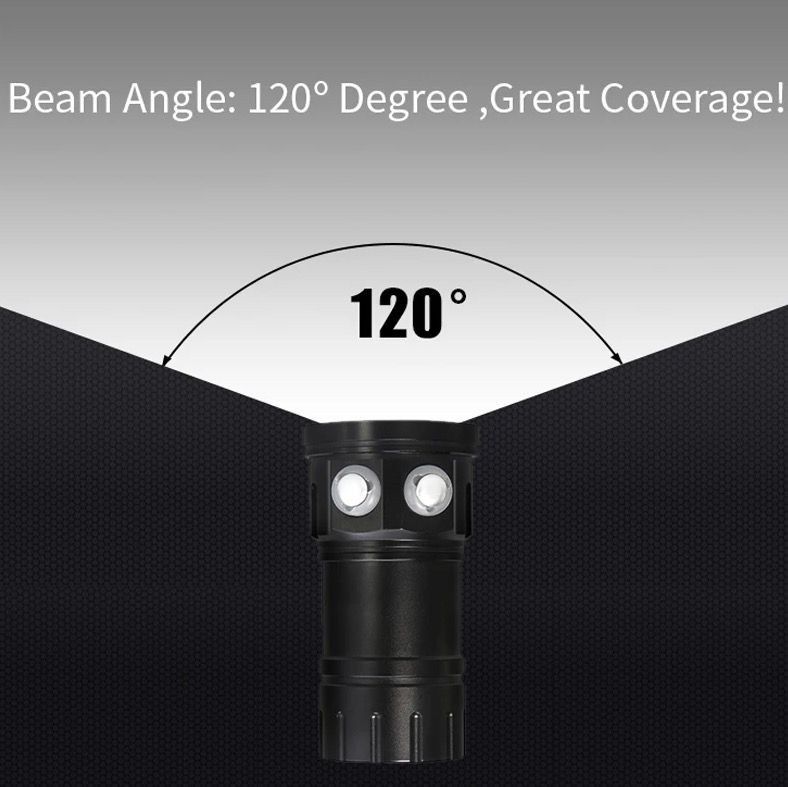 Lampe torche de plongée B11 LED rouge bleu blanc - Lumière pour photographie sous-marine 80M, lanterne de plongée pour exploration marine