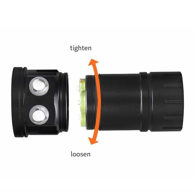 Lampe torche de plongée B11 LED rouge bleu blanc - Lumière pour photographie sous-marine 80M, lanterne de plongée pour exploration marine