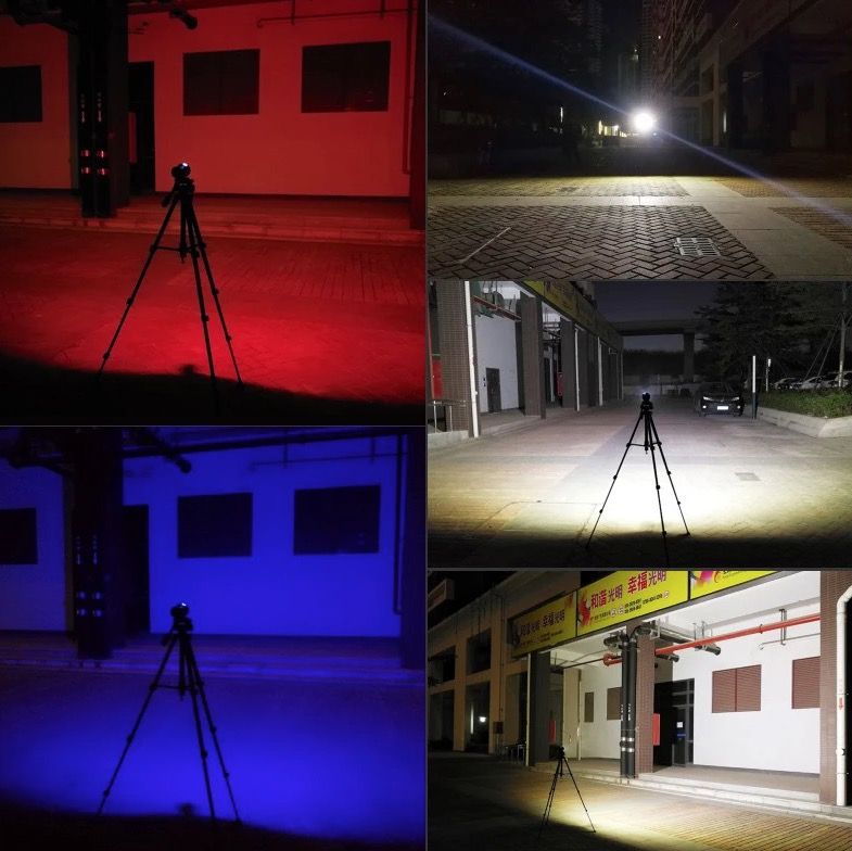 Lampe torche de plongée B11 LED rouge bleu blanc - Lumière pour photographie sous-marine 80M, lanterne de plongée pour exploration marine