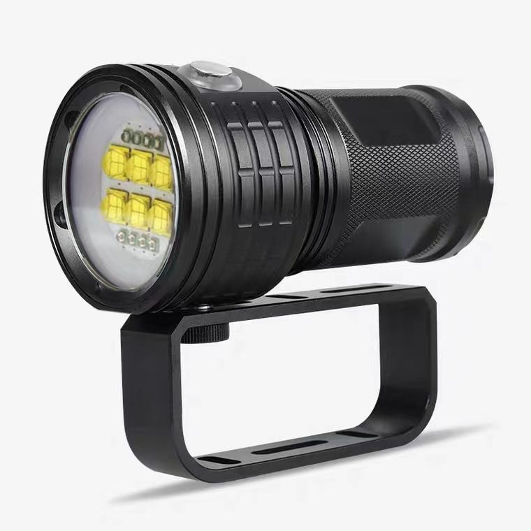 Lampe torche de plongée B11 LED rouge bleu blanc - Lumière pour photographie sous-marine 80M, lanterne de plongée pour exploration marine