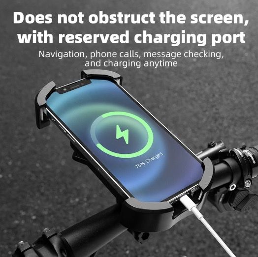 ROCKBROS Support de téléphone vélo sécurisé à rotation 360° antichoc pour 4.7-6.8 pouces pour vélo et VAE aventure