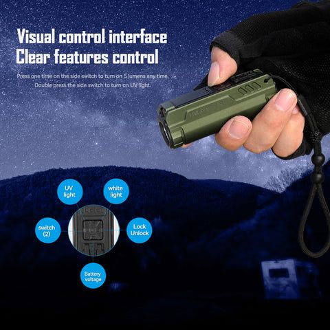 IMALENT BL50 Lampe de poche EDC 3600 Lumens Compacte Rechargeable Type-C avec Écran OLED pour Aventures en Plein Air