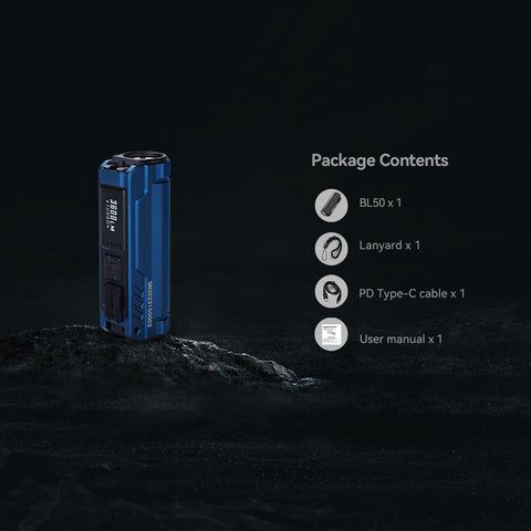 IMALENT BL50 Lampe de poche EDC 3600 Lumens Compacte Rechargeable Type-C avec Écran OLED pour Aventures en Plein Air