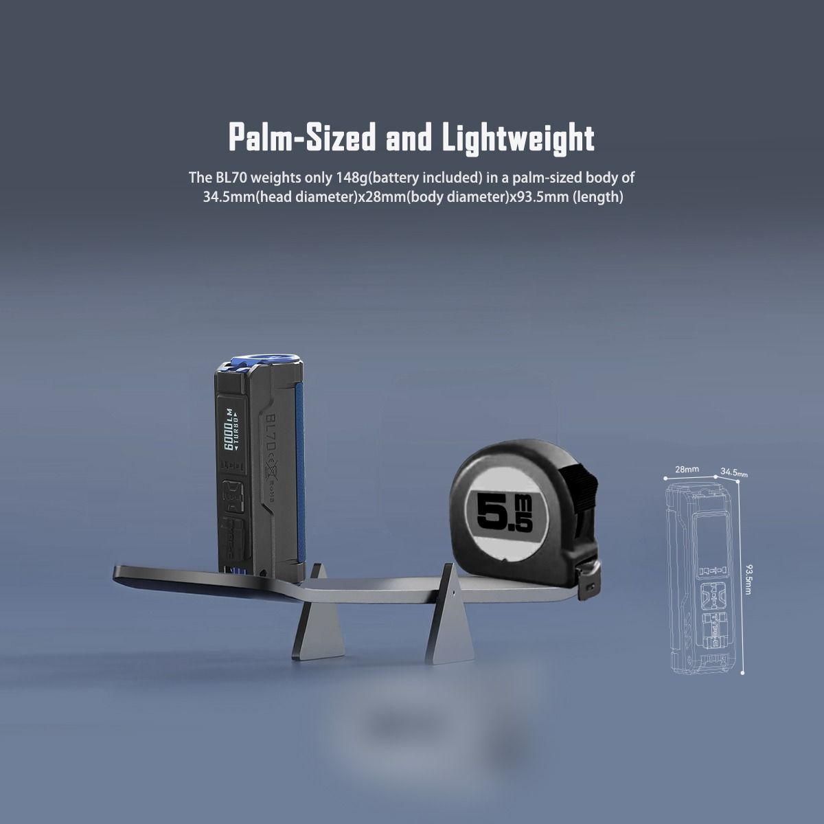 IMALENT BL70, votre Torche LED EDC 6000 Lumens, Rechargeable USB-C, Écran OLED et Lumière Rouge.