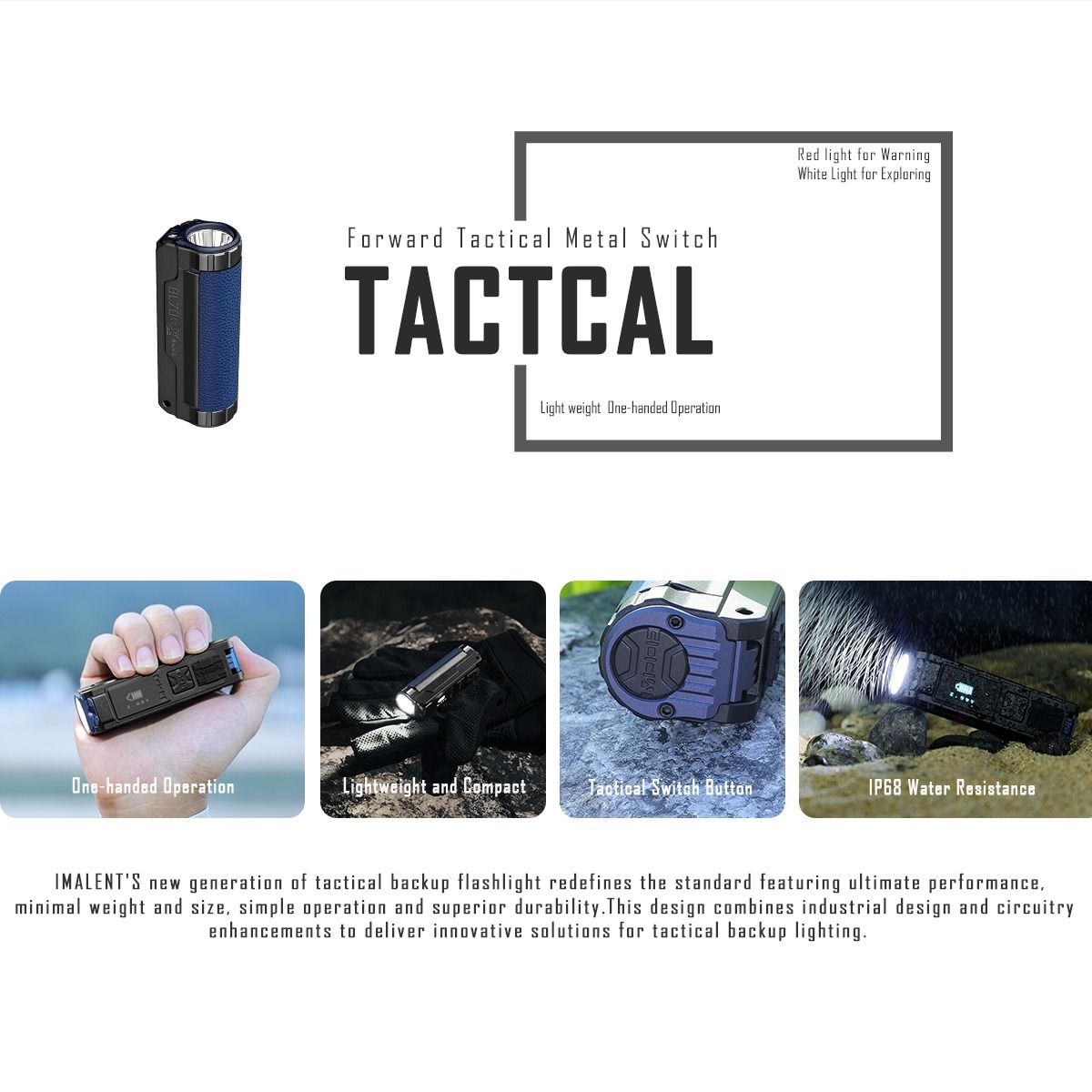 IMALENT BL70, votre Torche LED EDC 6000 Lumens, Rechargeable USB-C, Écran OLED et Lumière Rouge.