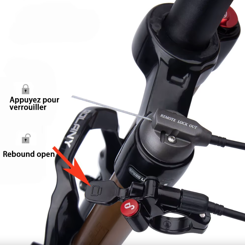 Fourche de VTT Bolany 27,5/29 pouces suspension pneumatique maniabilité optimale pour amateurs de VTT