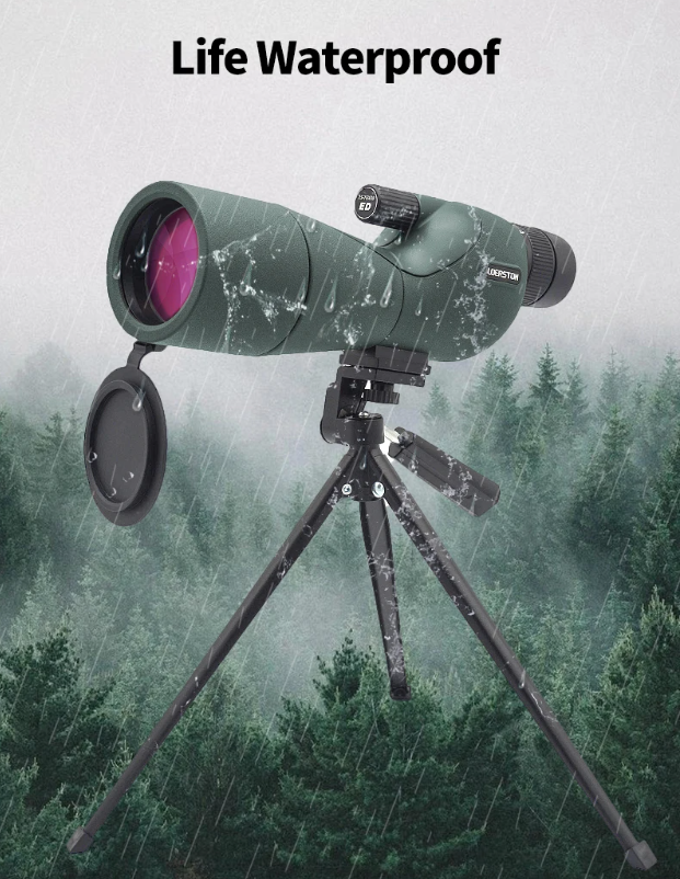 Longue-vue de zoom 25-75x60 avec lentille ED, monoculaire puissant, prisme Bak4, télescope pour camping en plein air et observation des oiseaux