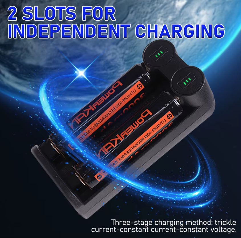 Chargeur de batterie 21700 pour 18650 CR123A 14500 avec technologie MCU intelligente et fonctions de sécurité - Solution efficace