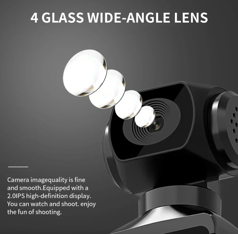 Caméra d'action de poche 4K Ultra HD rotative à 270° Vlog WiFi Mini Caméra Sport pour Casque Voyage Vélo Enregistreur de Conduite