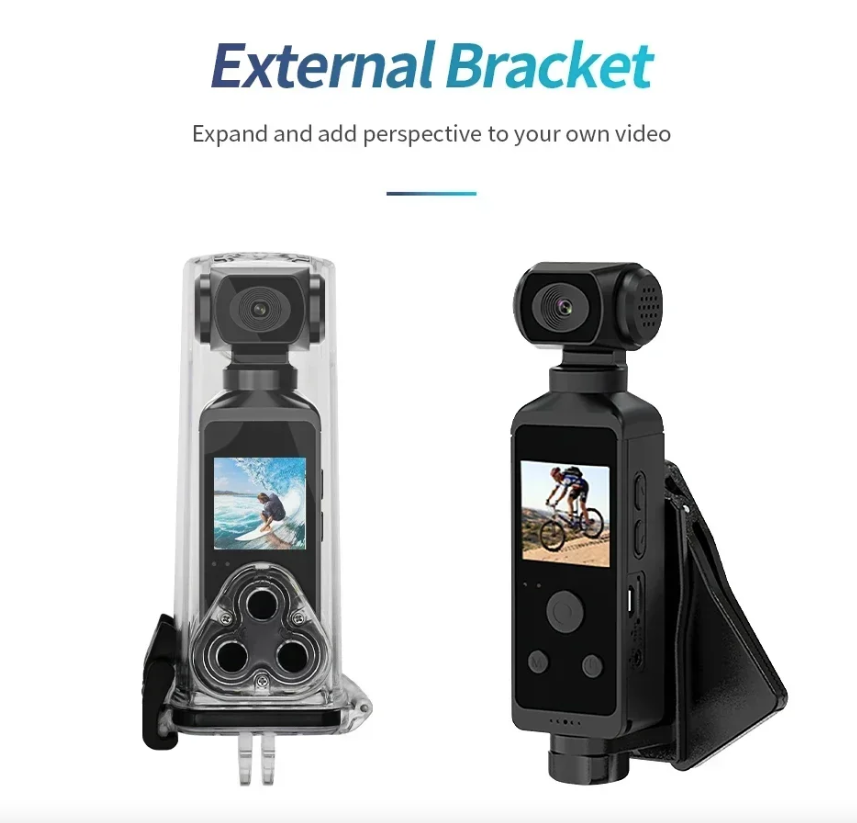 Caméra d'action de poche 4K Ultra HD rotative à 270° Vlog WiFi Mini Caméra Sport pour Casque Voyage Vélo Enregistreur de Conduite