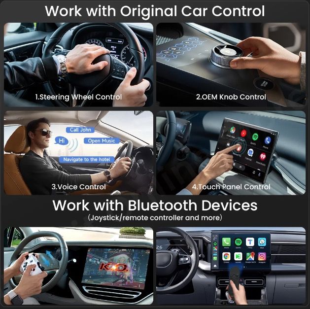 CarlinKit Smart TV Box avec Android 13 filaire vers sans fil CarPlay Ai Box YouTube Netflix Qualcomm 8 cœurs