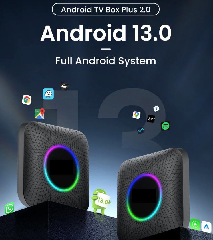 CarlinKit Smart TV Box avec Android 13 filaire vers sans fil CarPlay Ai Box YouTube Netflix Qualcomm 8 cœurs