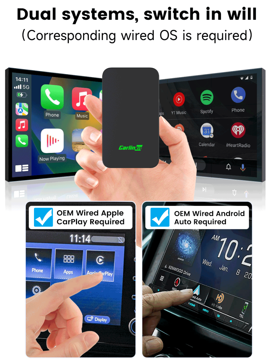 CarlinKit 2air 5.0 Connectivité sans Fil Adaptateur CarPlay et Android Auto Solution Innovante pour Voiture