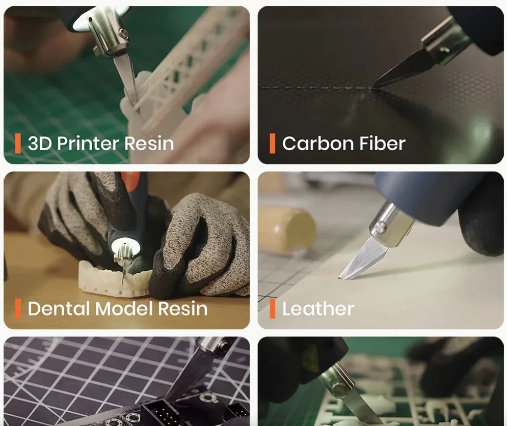 Couteau de coupe ultrasonique 65W avec lame en acier au carbone pour l'impression 3D, la découpe précise et la couture dans l'industrie textile.
