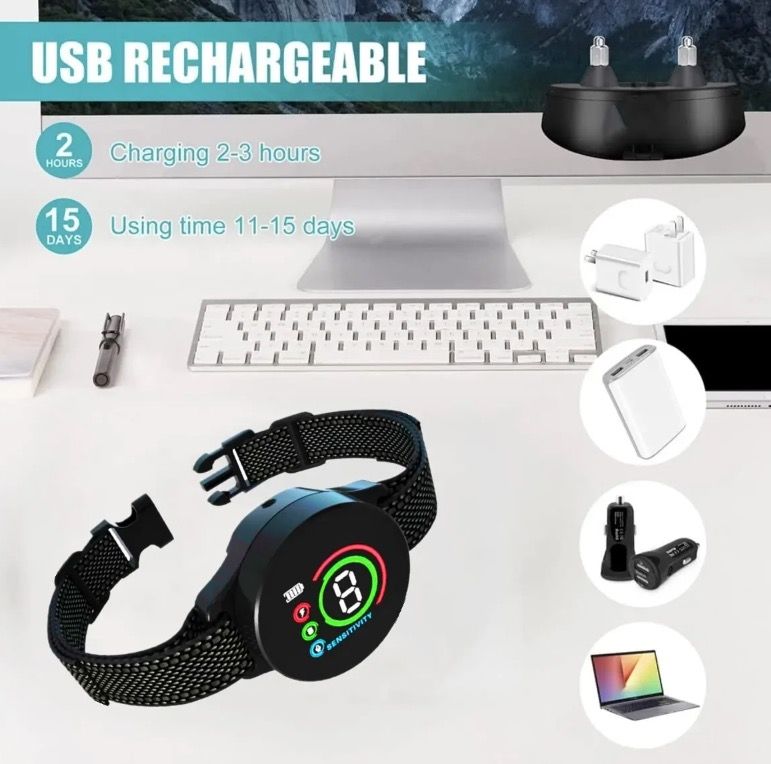 Collier Électronique pour Chien avec Reconnaissance Aboiement Intelligent et Algorithme Avancé Anti-aboiement