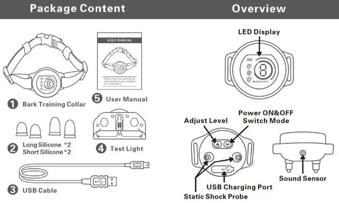 Collier Électronique pour Chien avec Reconnaissance Aboiement Intelligent et Algorithme Avancé Anti-aboiement