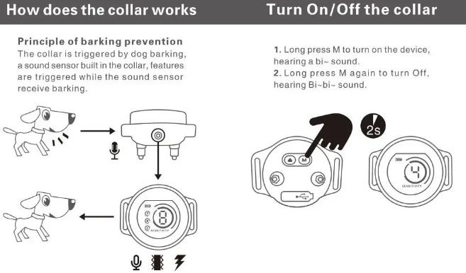 Collier Électronique pour Chien avec Reconnaissance Aboiement Intelligent et Algorithme Avancé Anti-aboiement