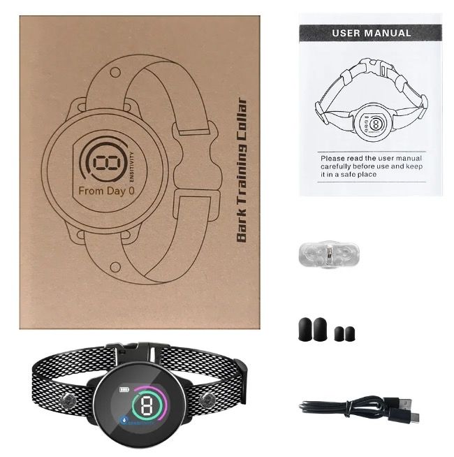 Collier Électronique pour Chien avec Reconnaissance Aboiement Intelligent et Algorithme Avancé Anti-aboiement