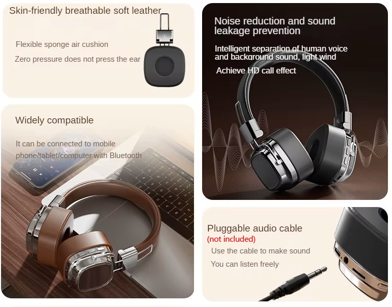 Major III Écouteurs Bluetooth sans fil à serre-tête avec double microphone ENC pour des appels d'une clarté cristalline