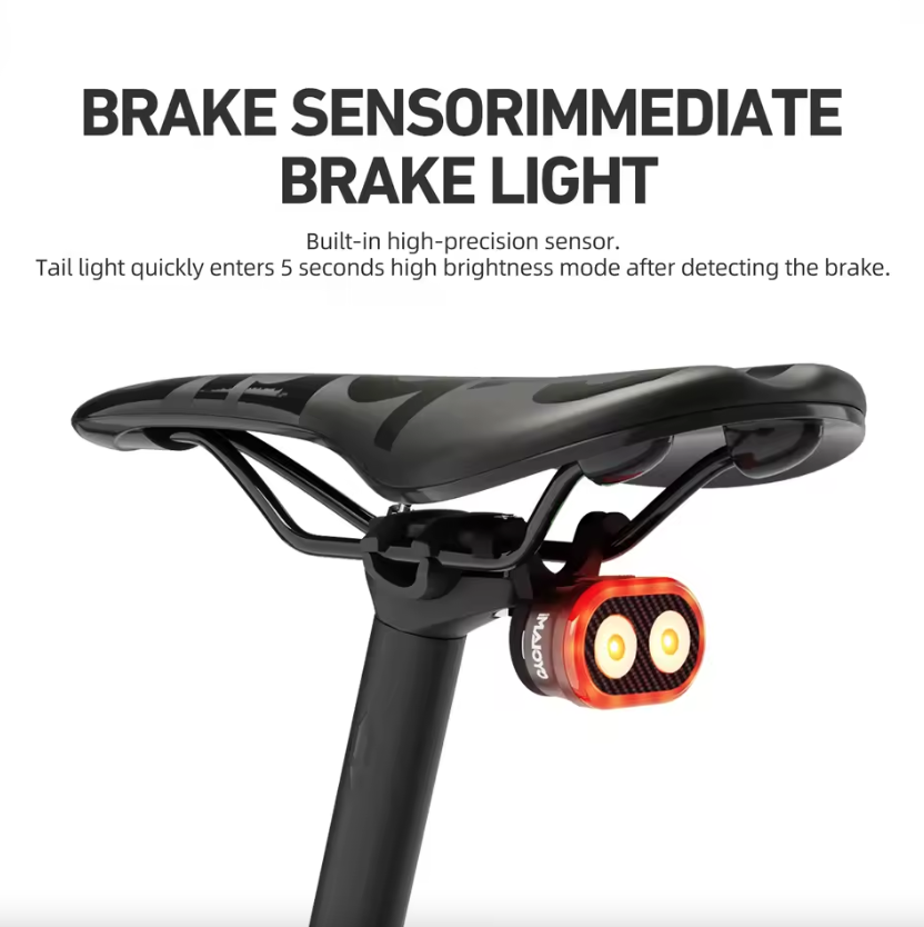 CYCLAMI CY200 Feu arrière intelligent à détection de freinage LED pour vélo, pour des trajets nocturnes et cyclisme urbain en toute sécurité