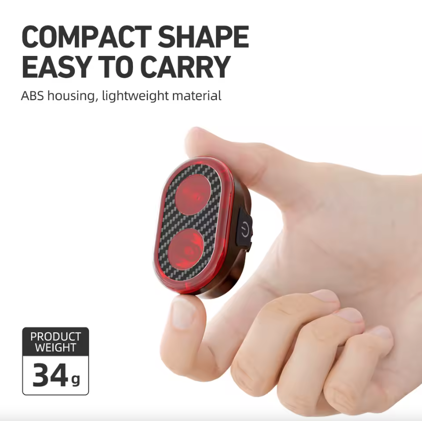 CYCLAMI CY200 Feu arrière intelligent à détection de freinage LED pour vélo, pour des trajets nocturnes et cyclisme urbain en toute sécurité