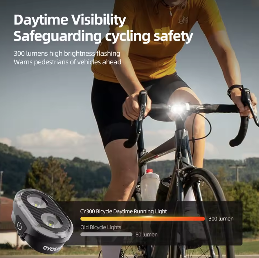 CYCLAMI CY200 Feu arrière intelligent à détection de freinage LED pour vélo, pour des trajets nocturnes et cyclisme urbain en toute sécurité