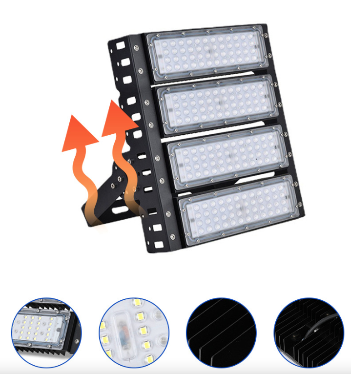 Projecteur LED 200W Robuste, Module Étanche IP65 | Extérieur, Stade & Tunnel