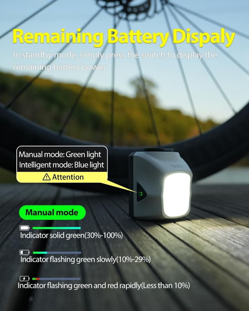 TOWILD DLite 1700 USB Rechargeable, 1900 Lumens - Lampe Vélo Étanche DL1700 pour Cyclisme