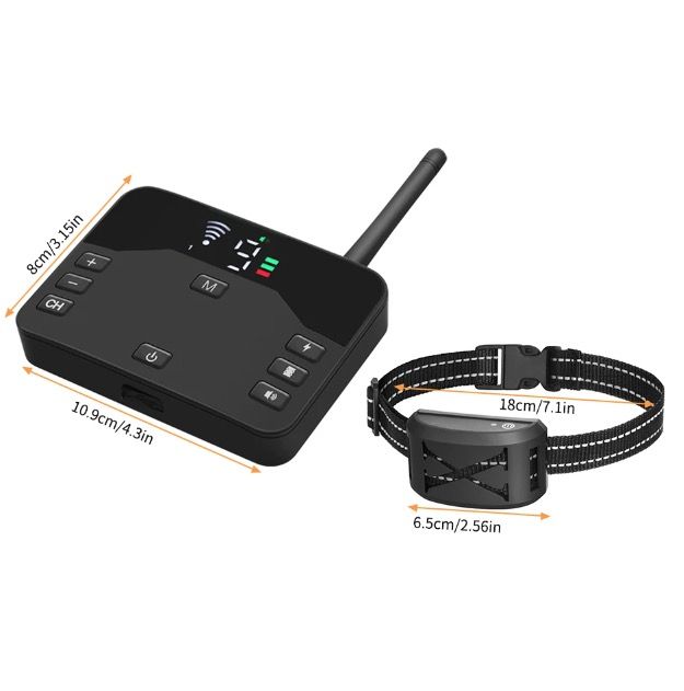 Collier de dressage à distance pour chien avec clôture électrique sans fil, rechargeable, confinement sécurisé pour animaux de compagnie, limites personnalisables