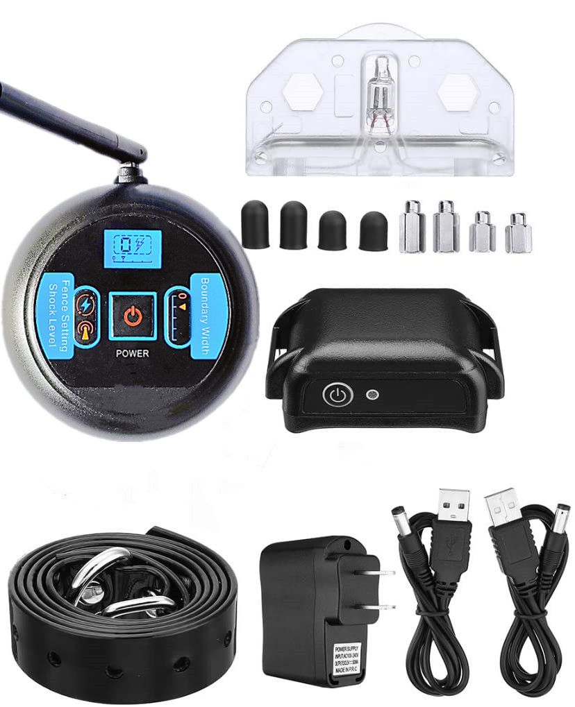 Système de clôture électrique sans fil pour chien, collier rechargeable étanche, zone de jeu sécurisée réglable pour chiens, 200 mètres