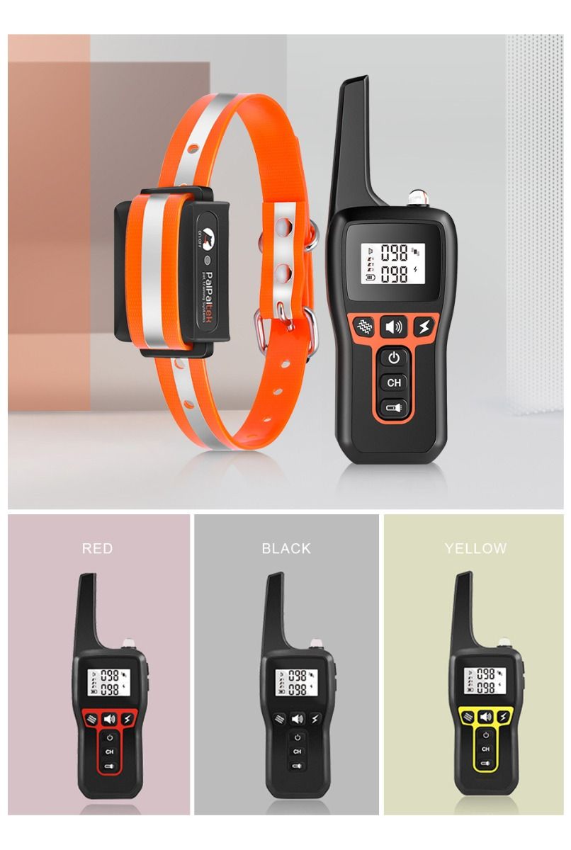 Télécommande de collier de dressage électrique pour chien 1000m avec verrouillage de sécurité et modes réglables pour un dressage humain