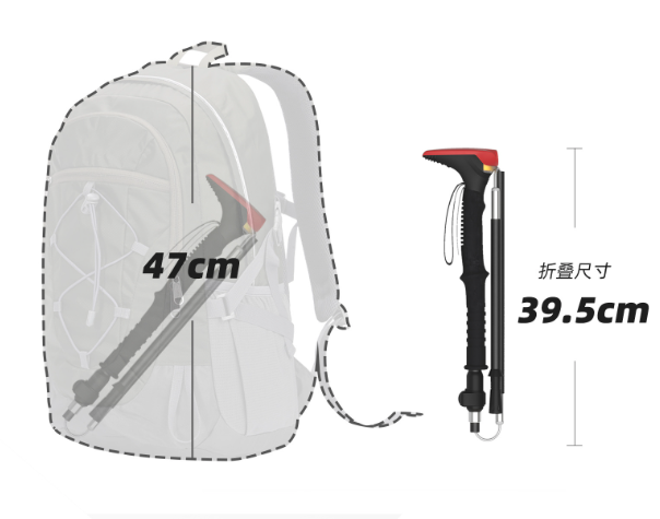 GUITORCH Trail Back Trek Poles bâtons de randonnée en aluminium légers avec éclairage