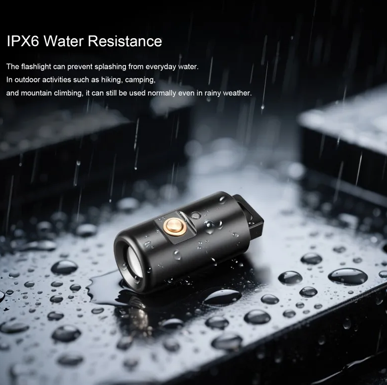Mini lampe torche LED rechargeable pour camping, randonnée, lampe porte-clés avec collier