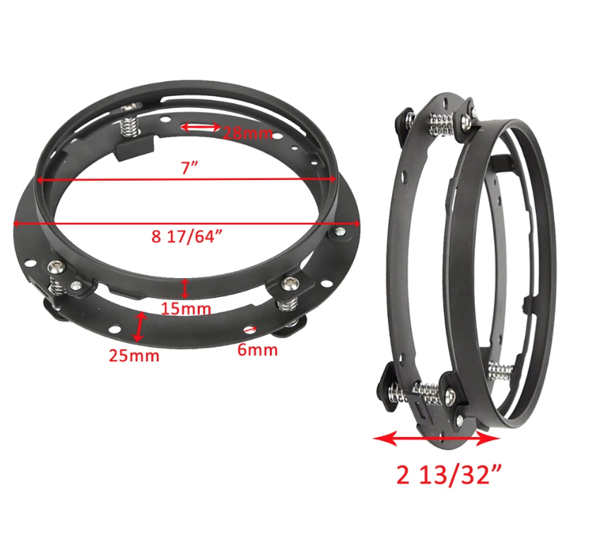 Phare moto LED 7 pouces Harley Jeep Wrangler 75W aluminium moulé étanche IP67 faisceau DRL lumière blanche 6000K