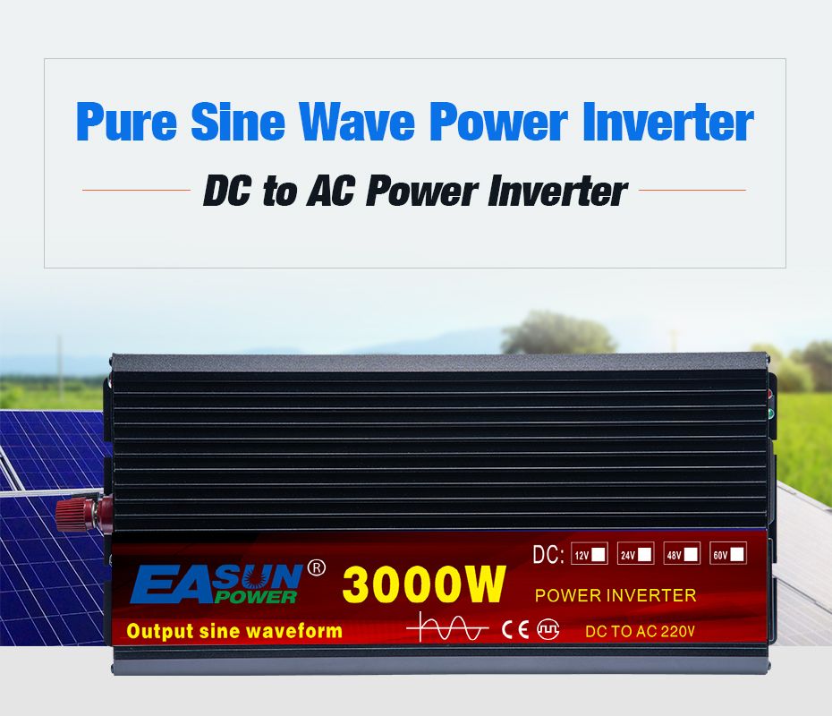 EASUN Onduleur à onde sinusoïdale pure 2000W à 5000W Convertisseur DC en AC haute performance pour la maison et l'extérieur
