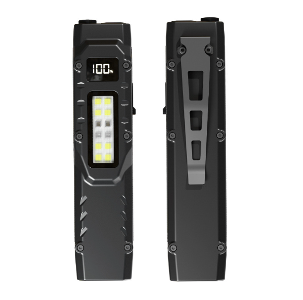 NiteBeam EDC29 Lampe de poche LED ultra-mince EDC en alliage d'aluminium, rechargeable, lampe de travail COB portable