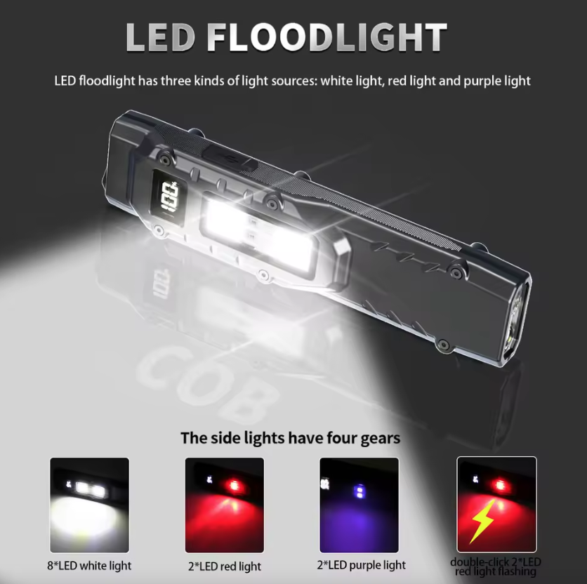 NiteBeam EDC29 Lampe de poche LED ultra-mince EDC en alliage d'aluminium, rechargeable, lampe de travail COB portable