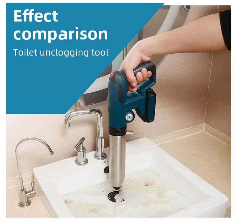 Outils électriques de curage d'égout avec ventouses pour toilettes bouchées et pistolet de débourrage à air pour des solutions de plomberie efficaces