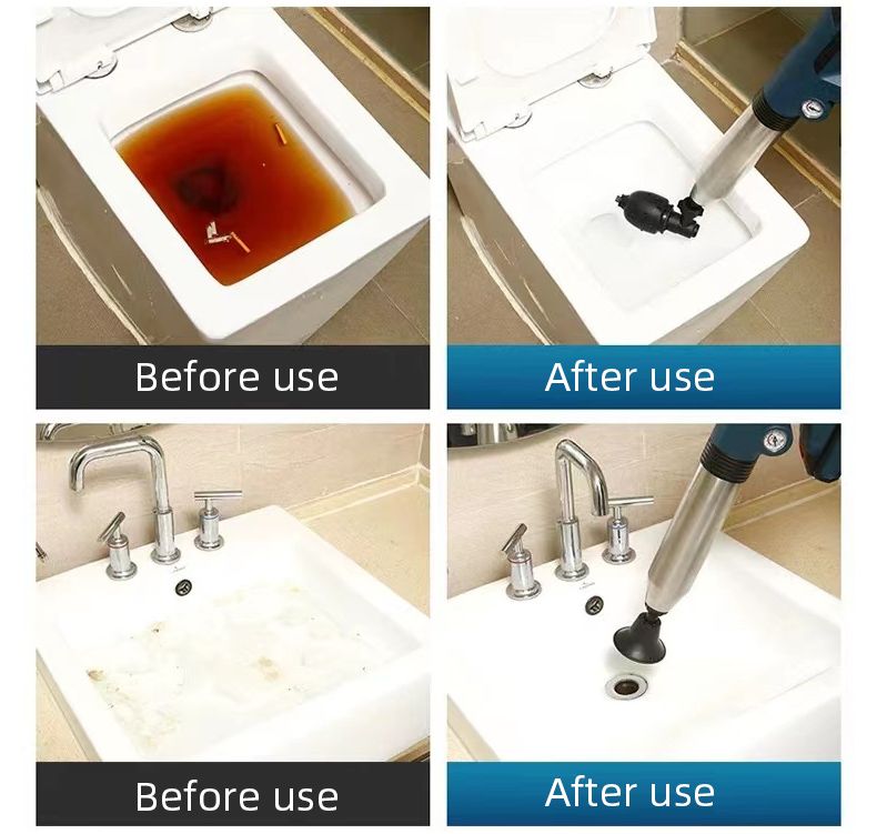 Outils électriques de curage d'égout avec ventouses pour toilettes bouchées et pistolet de débourrage à air pour des solutions de plomberie efficaces