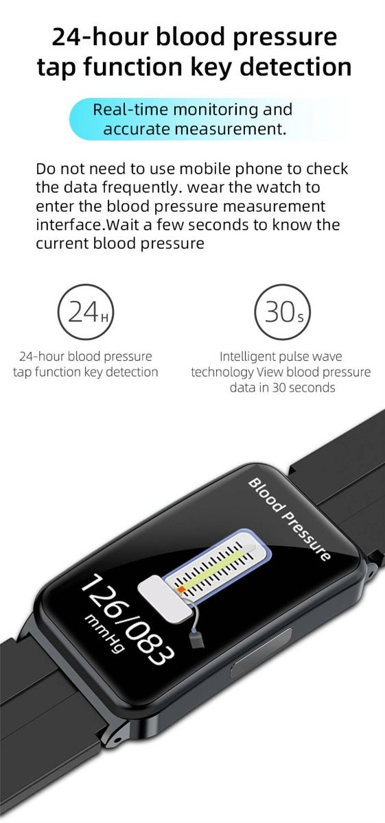EP01 Montre Connectée Smartwatch Santé ECG PPG Glycémie Température FC Sommeil Sport Fitness Tracker HD 1.47" Android iOS