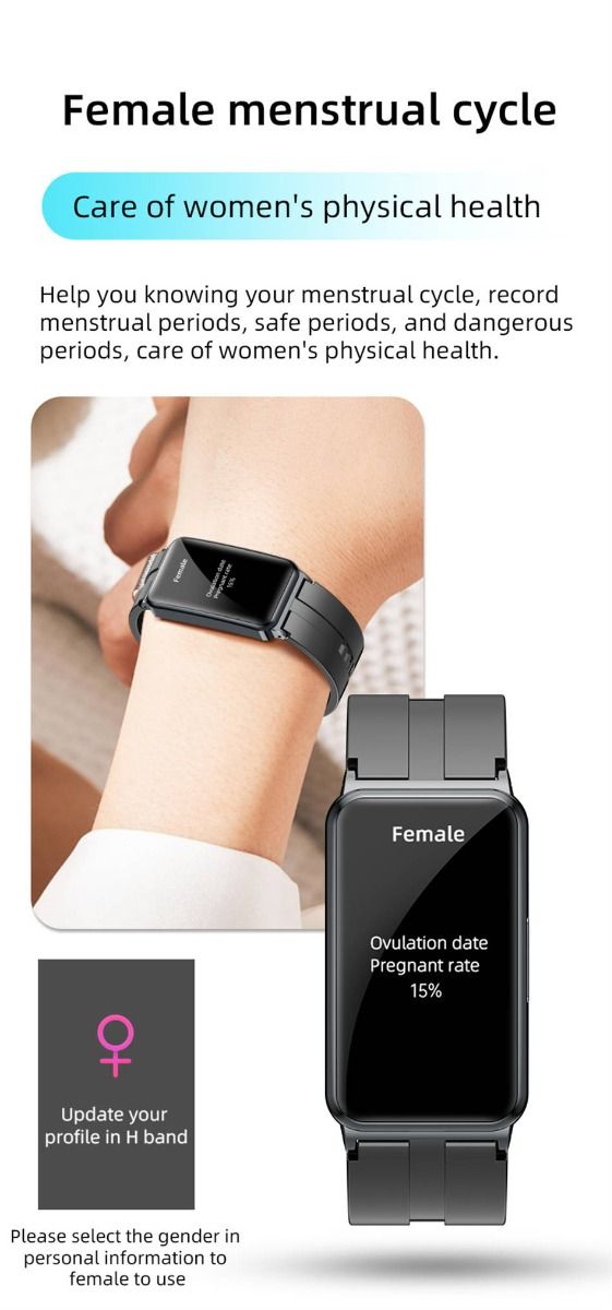 EP01 Montre Connectée Smartwatch Santé ECG PPG Glycémie Température FC Sommeil Sport Fitness Tracker HD 1.47" Android iOS
