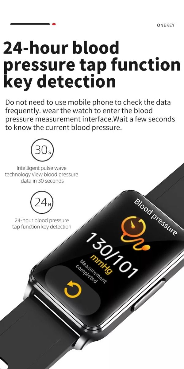 EP02 Smart Watch Glycémie ECG PPG Température Fréquence Cardiaque IPS HD Étanche Fitness Tracker Sommeil/HRV