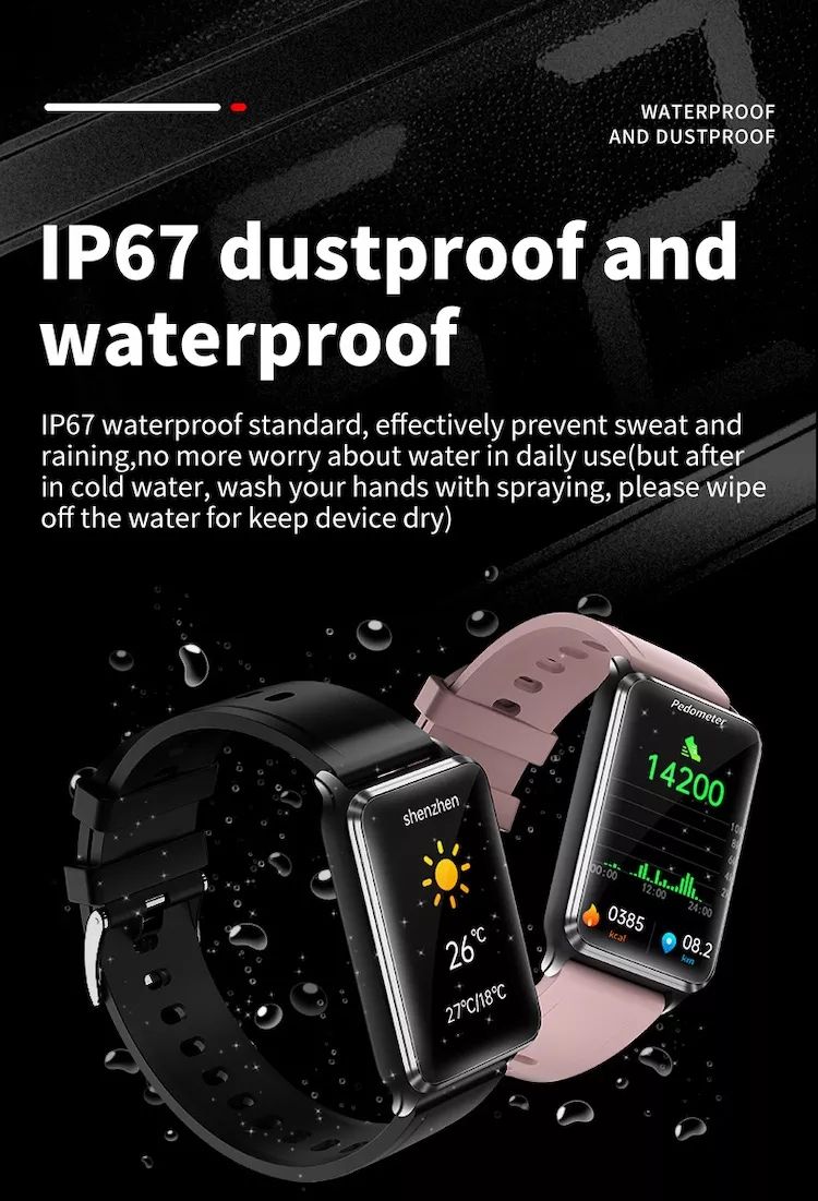 EP02 Smart Watch Glycémie ECG PPG Température Fréquence Cardiaque IPS HD Étanche Fitness Tracker Sommeil/HRV