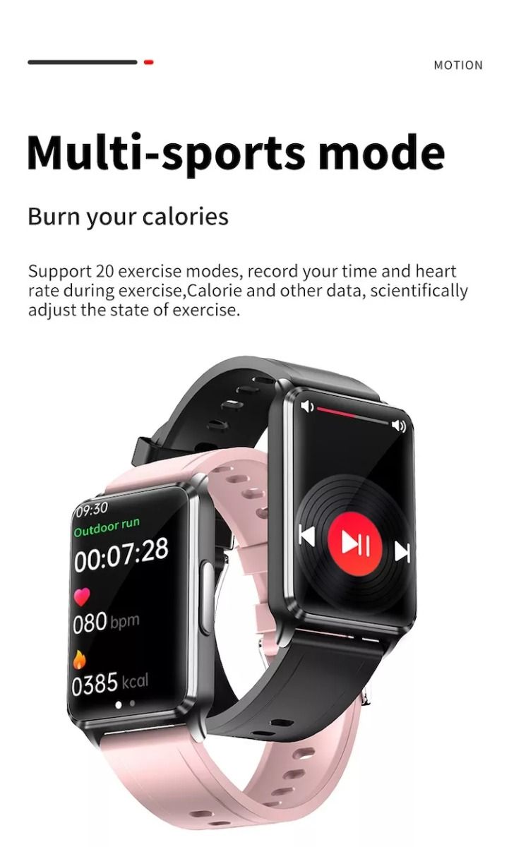 EP02 Smart Watch Glycémie ECG PPG Température Fréquence Cardiaque IPS HD Étanche Fitness Tracker Sommeil/HRV